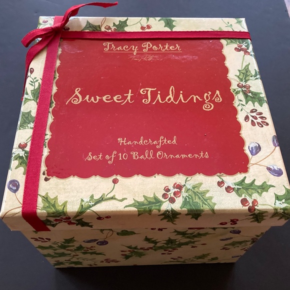 Tracy Porter Sweet Tidings Handcrafted Set of 10 Holiday Ornaments/NEW IN BOX! - Picture 9 of 12